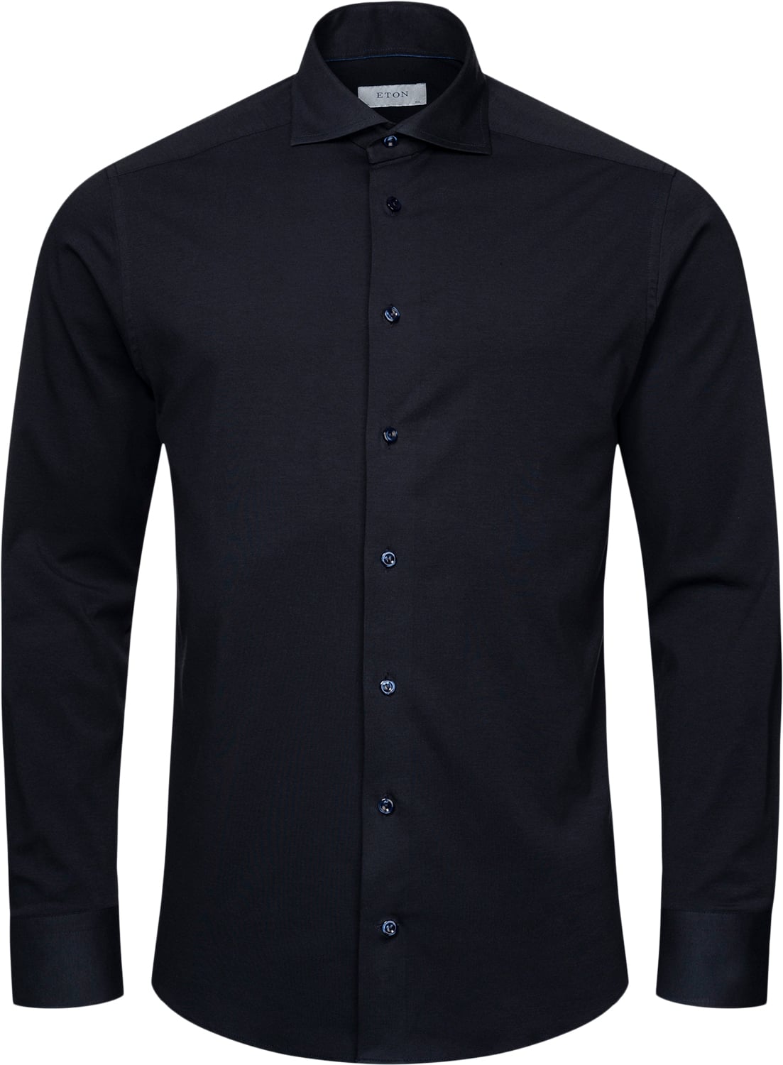 Contemporary Fit Navy Blue Solid Fourflex Stretch Shirt