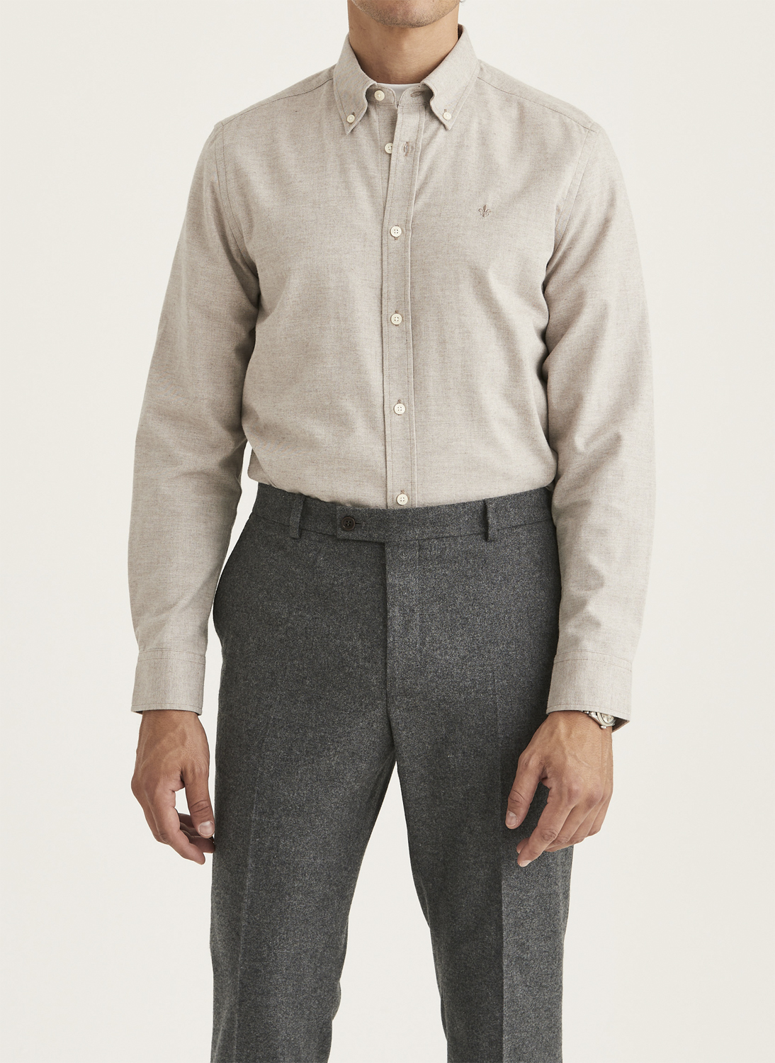 Watts Flannel Shirtslim Fit / 05 Khaki / S