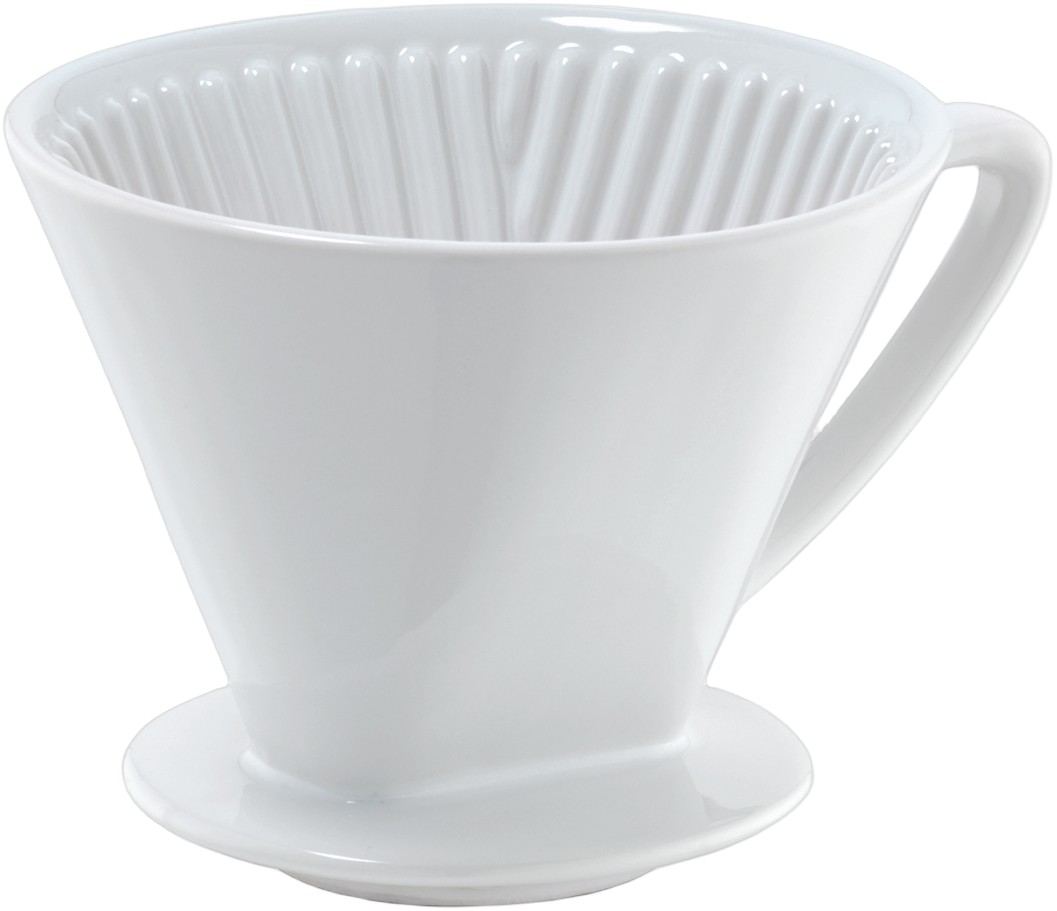 Kaffetragt Porcelæn str. 4, Hvid