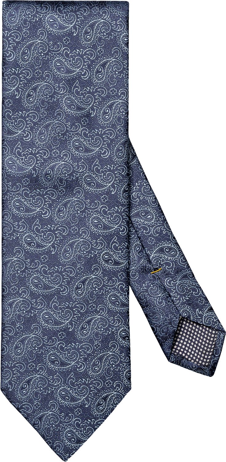 Dark Blue Paisley Silk Tie