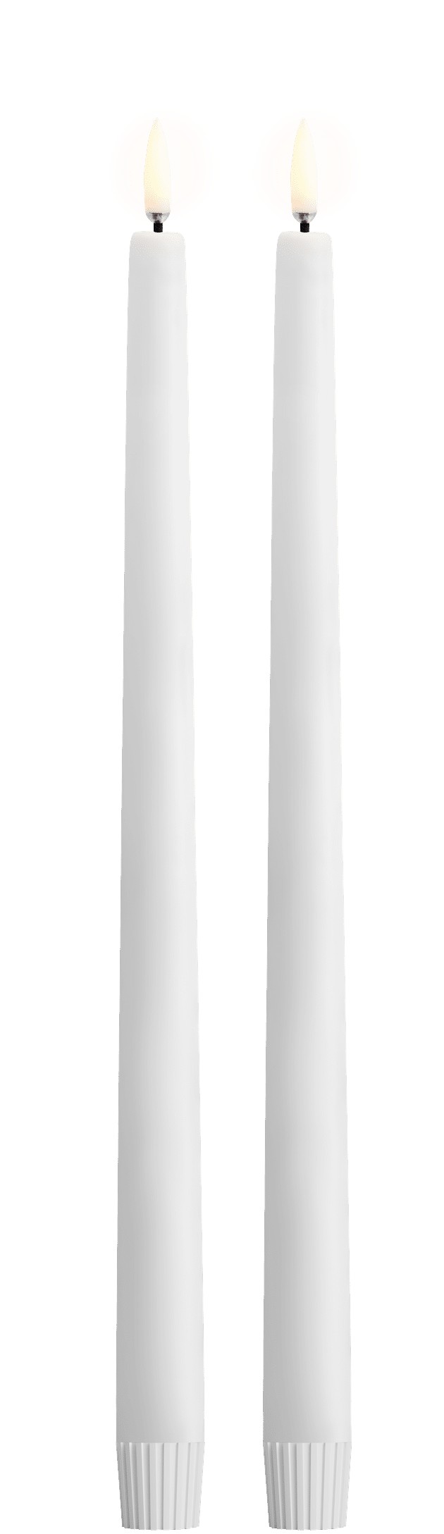 LED Taper Candle, Nordic White, Smooth, 2pack, 2,3×32 cm