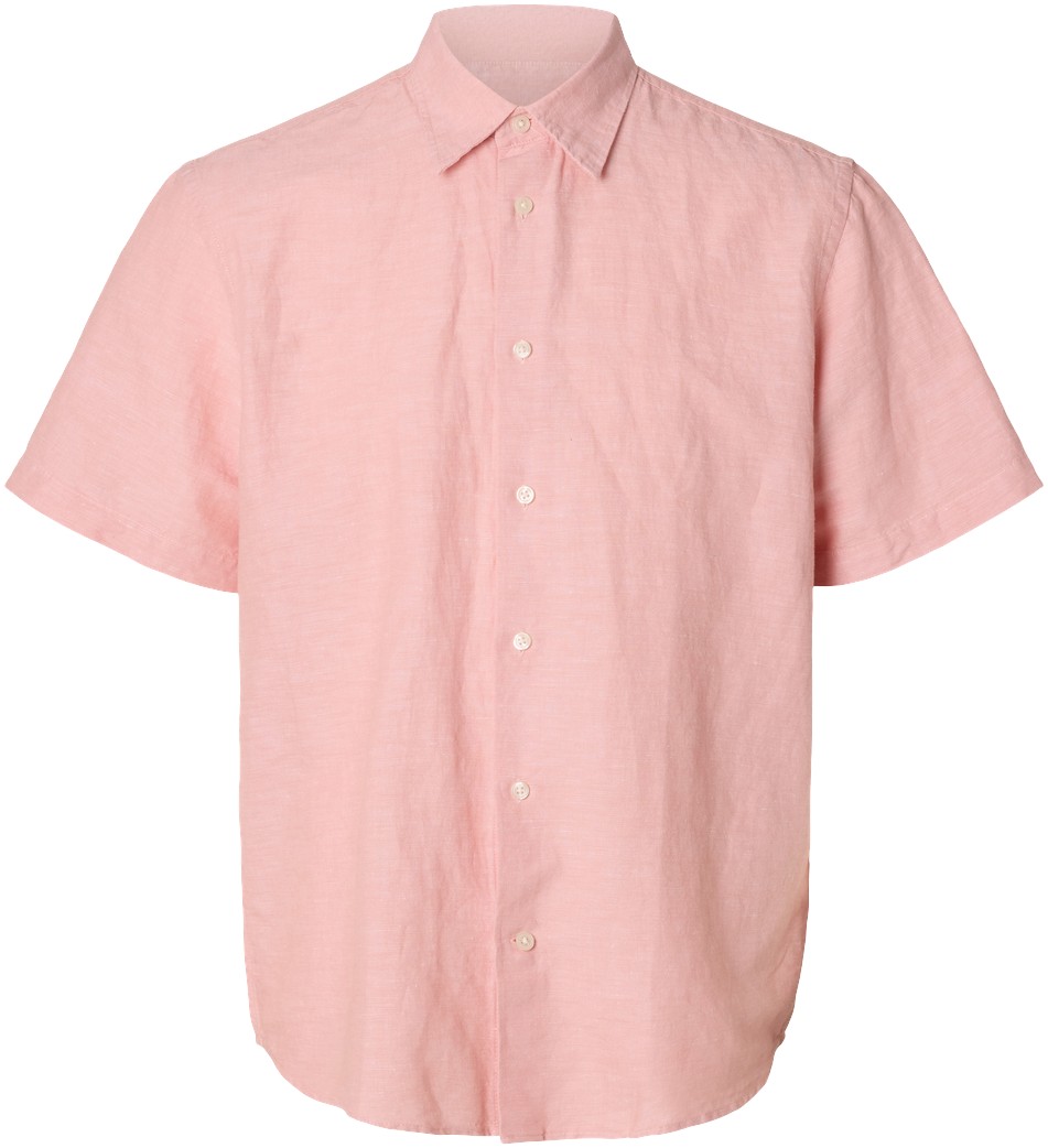 Slhregclay Linenblend SS Shirt CLA