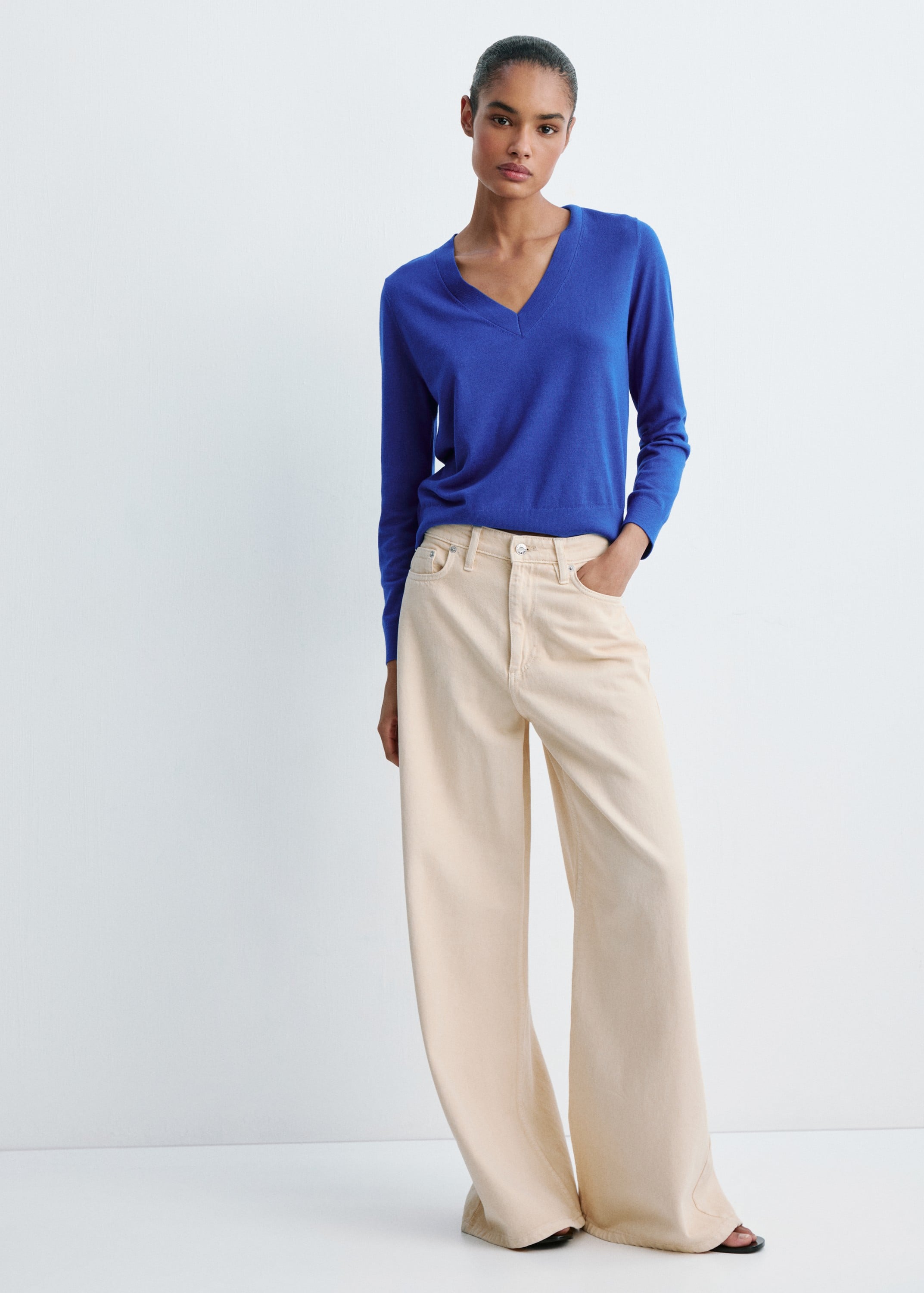 Vneck Knit Sweater