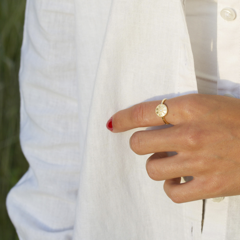 Energy Ring Vermeil (925 Sterling Silver Gold Plated 2. 5 Micron)