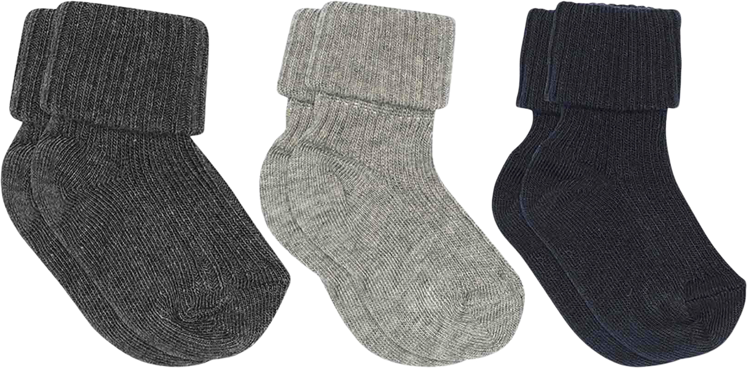 Cotton rib Baby Socks 3pack
