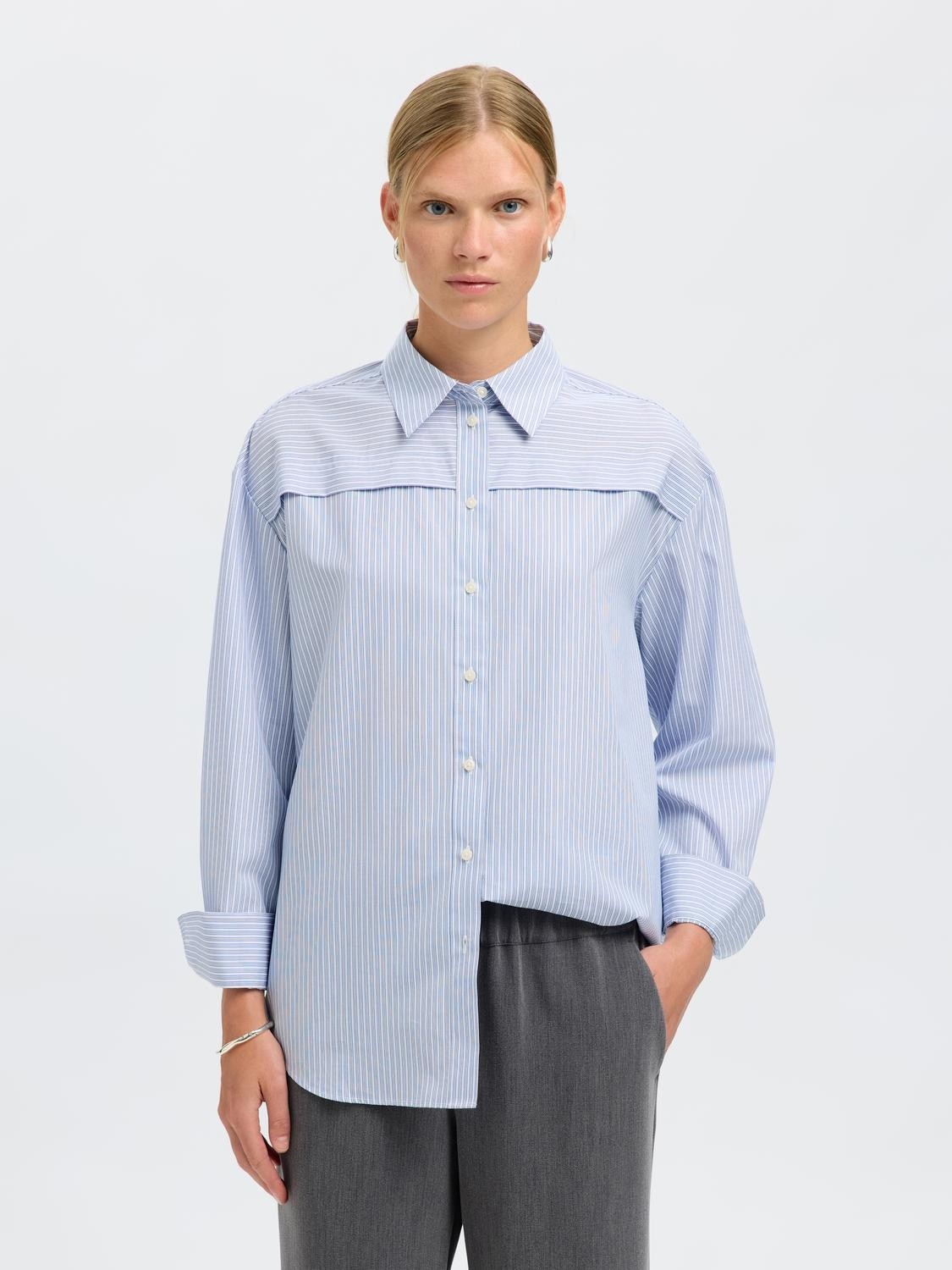 Slfallison Oversize LS Shirt B