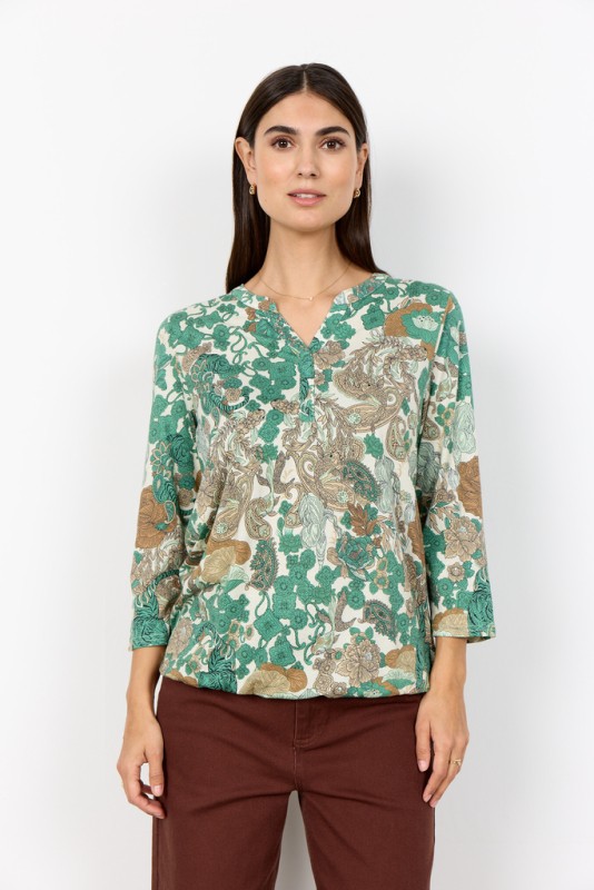 Scfelicity AOP 536 Bluse Grøn