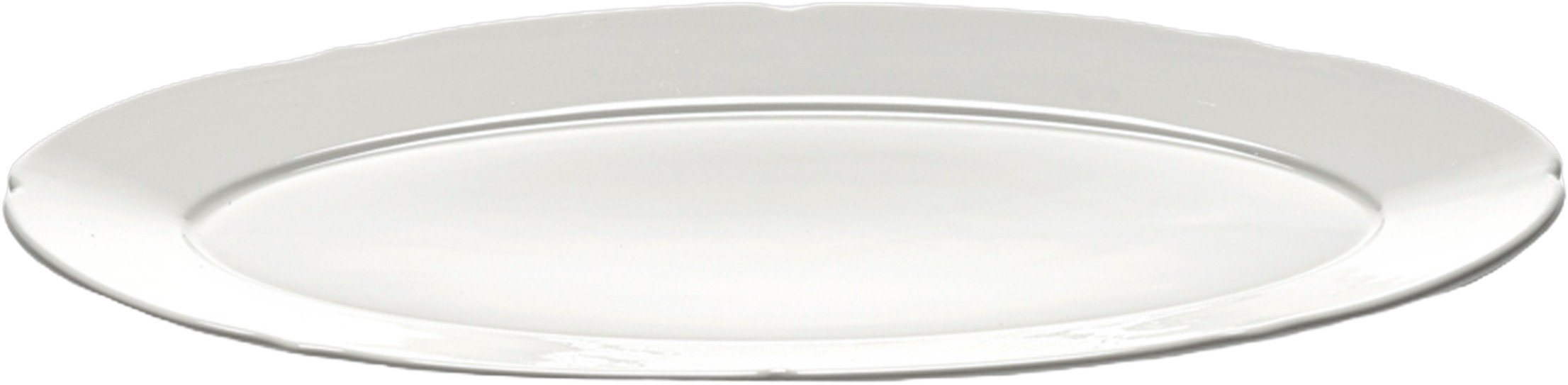 Oval Plate M White Silhouette