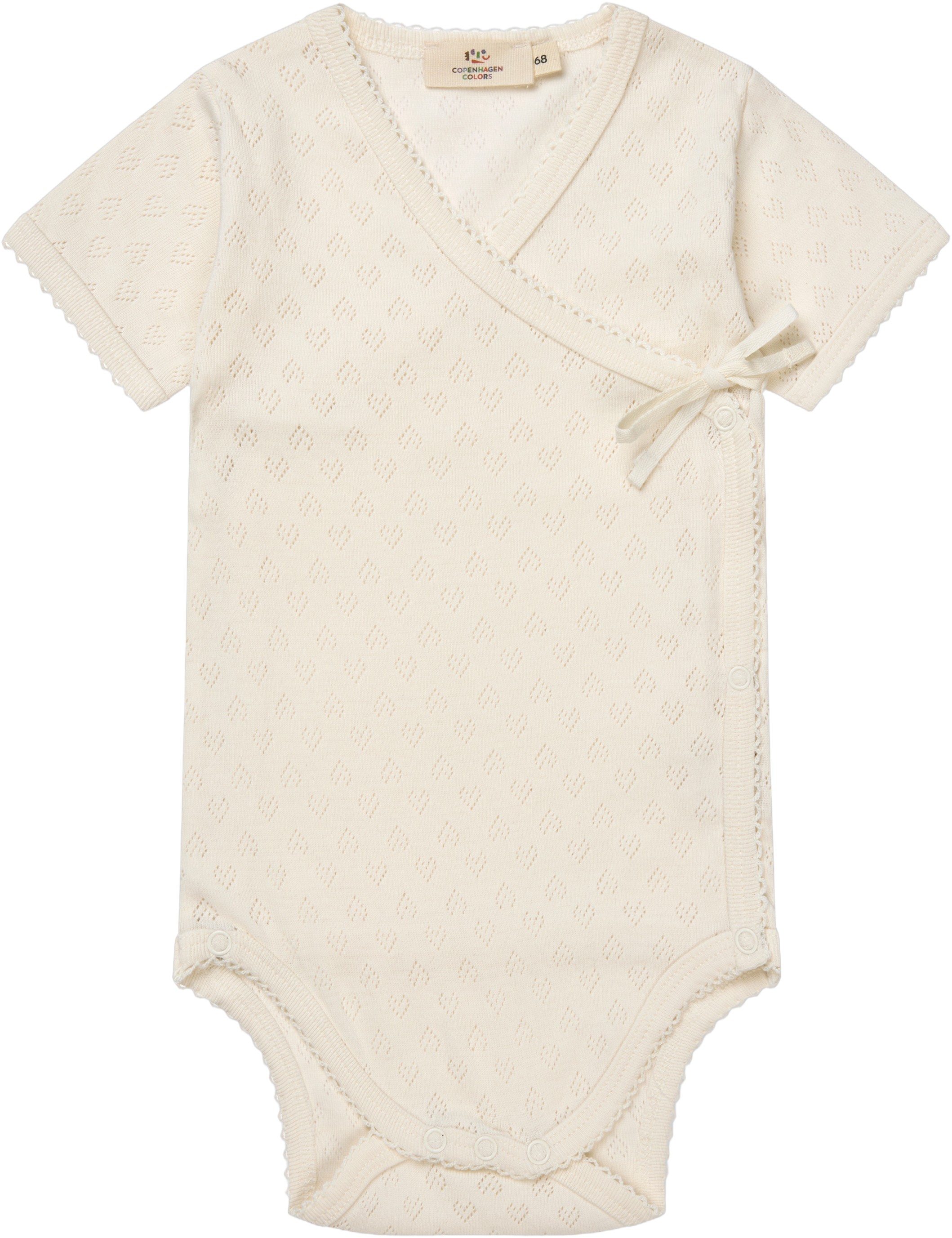 Pointelle Heart Crossover Body SS