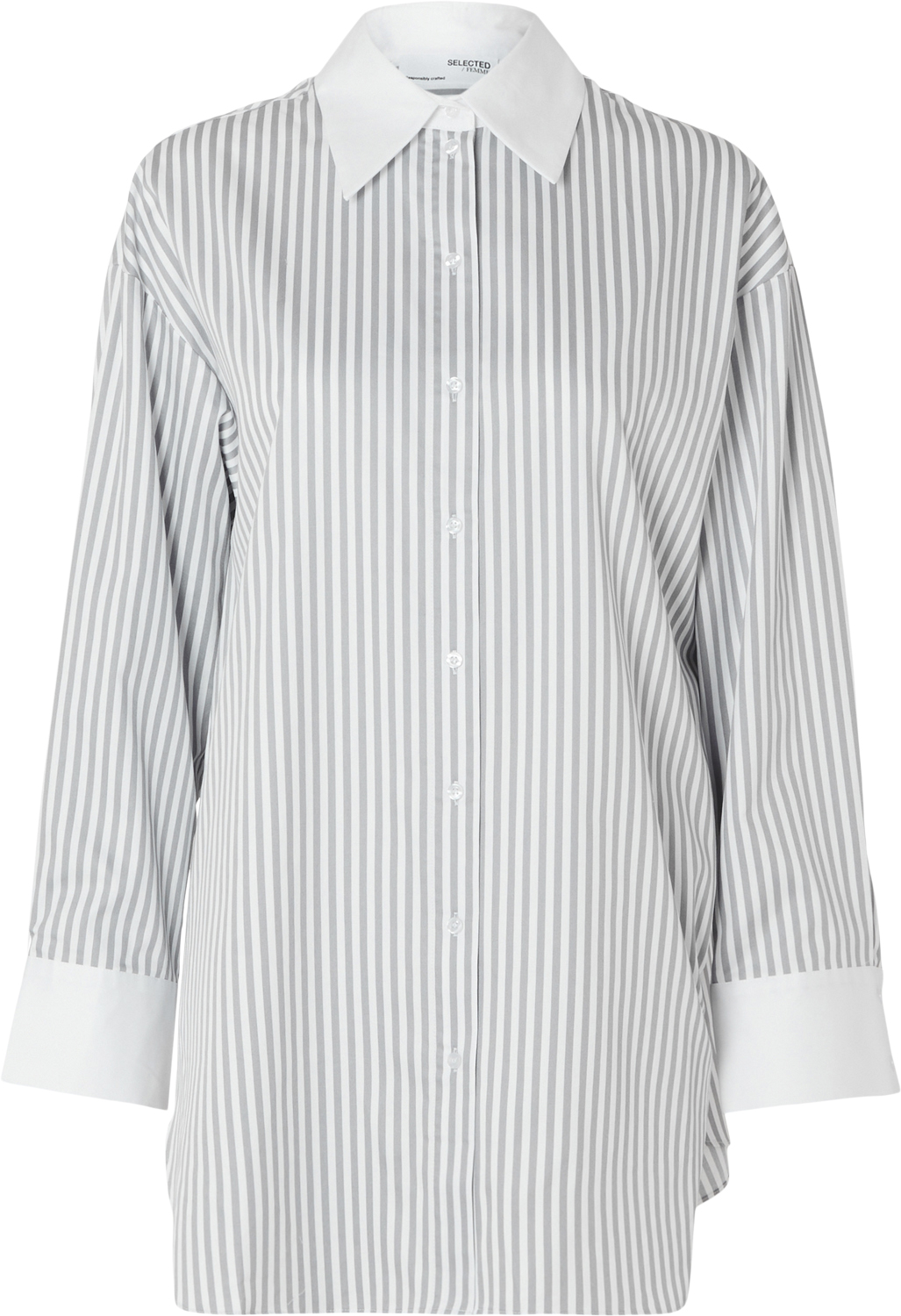 Slfmiloiconic Ls Striped Shirt Ex