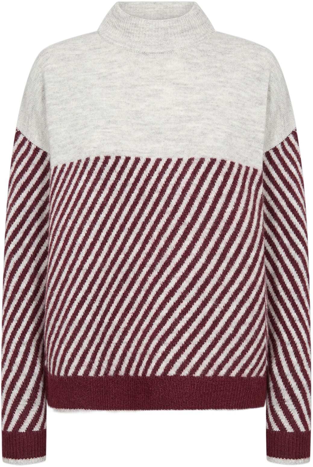 Scnessie Stripe 71 Pullover Bordeaux