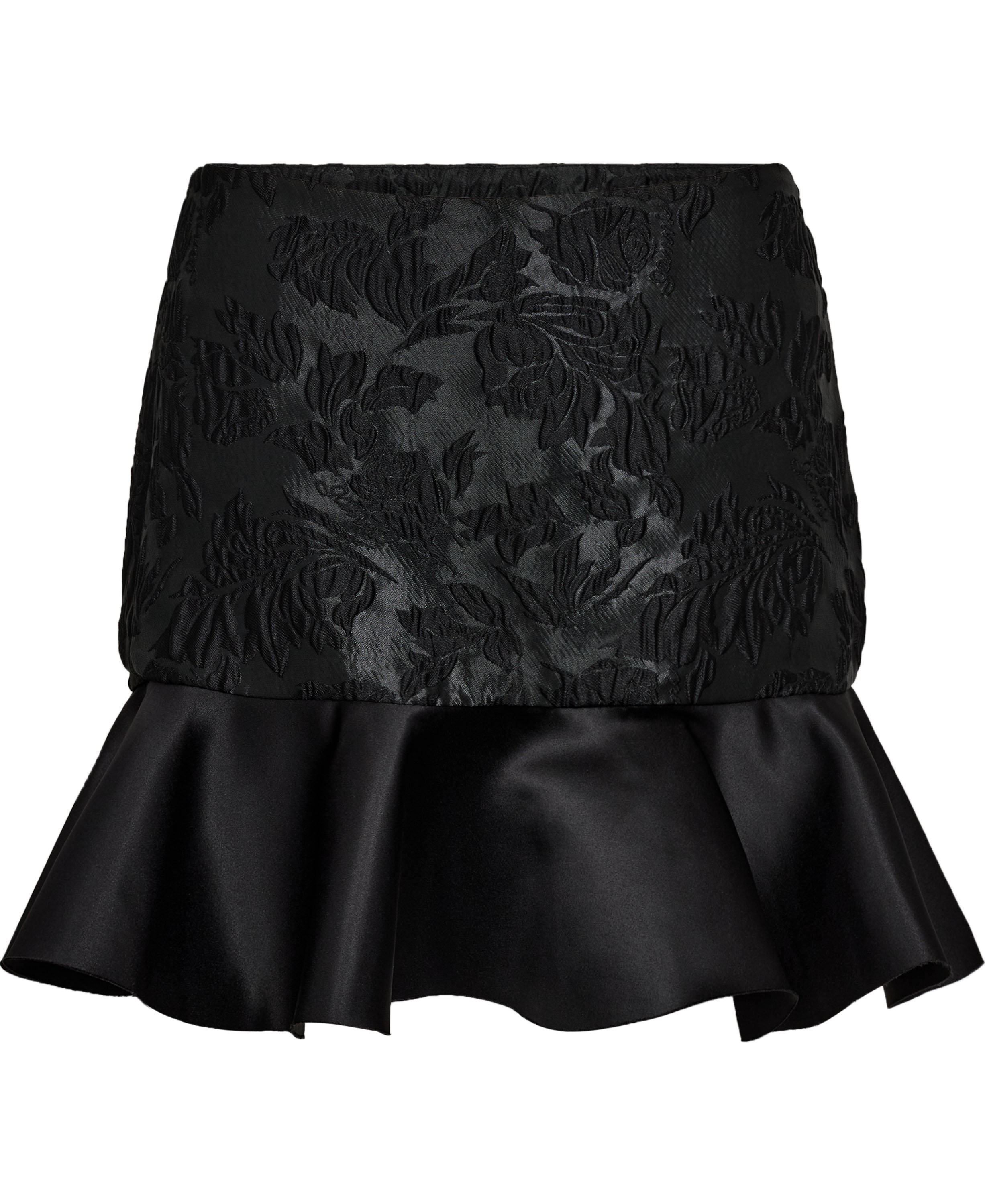 Satin Cloque Mini Skirt