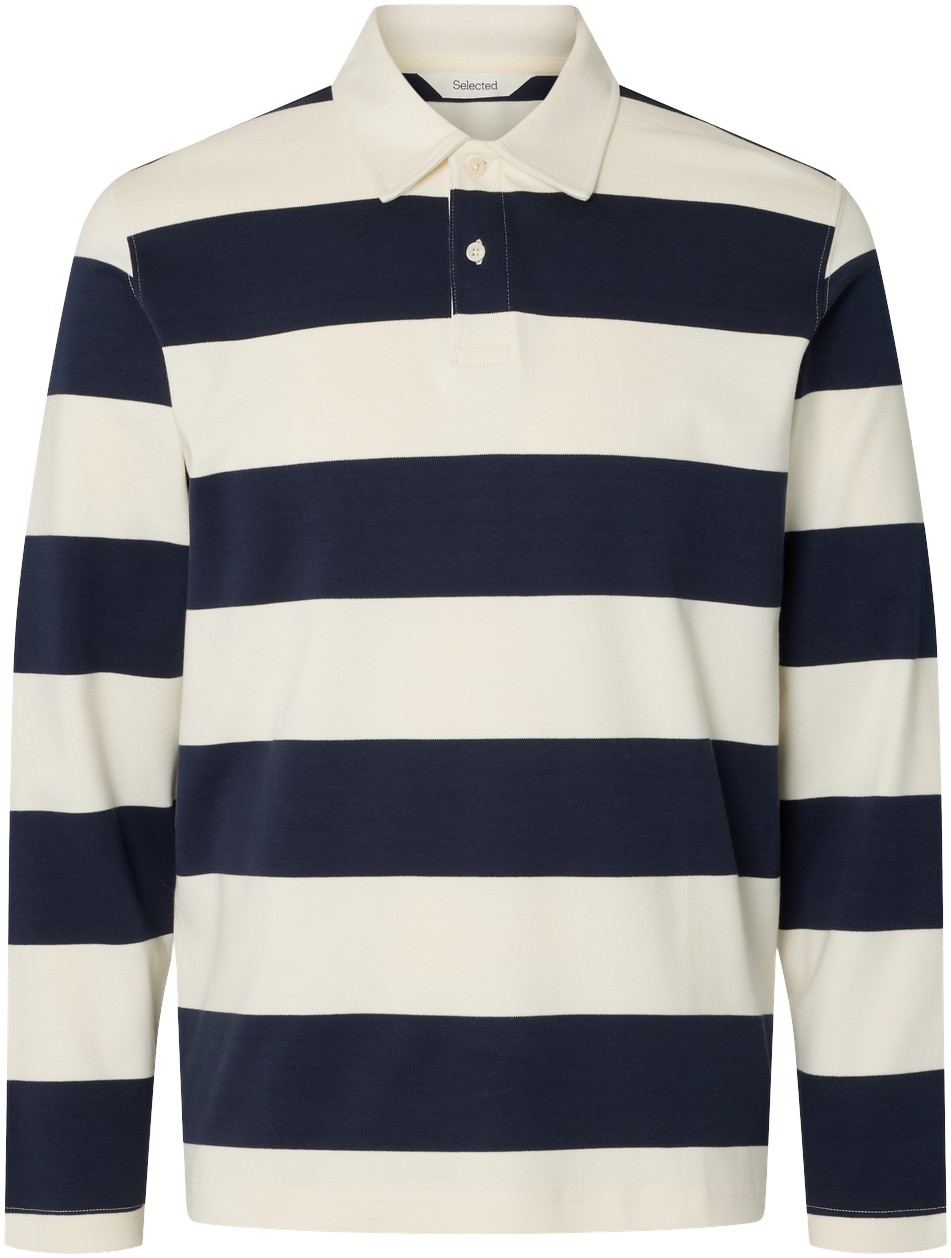 Slmcasper LS Stripe Polo