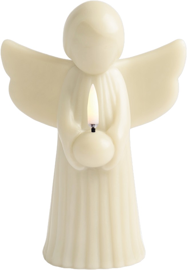 LED Candle Angel, Vanilla, Smooth, 14x19 cm