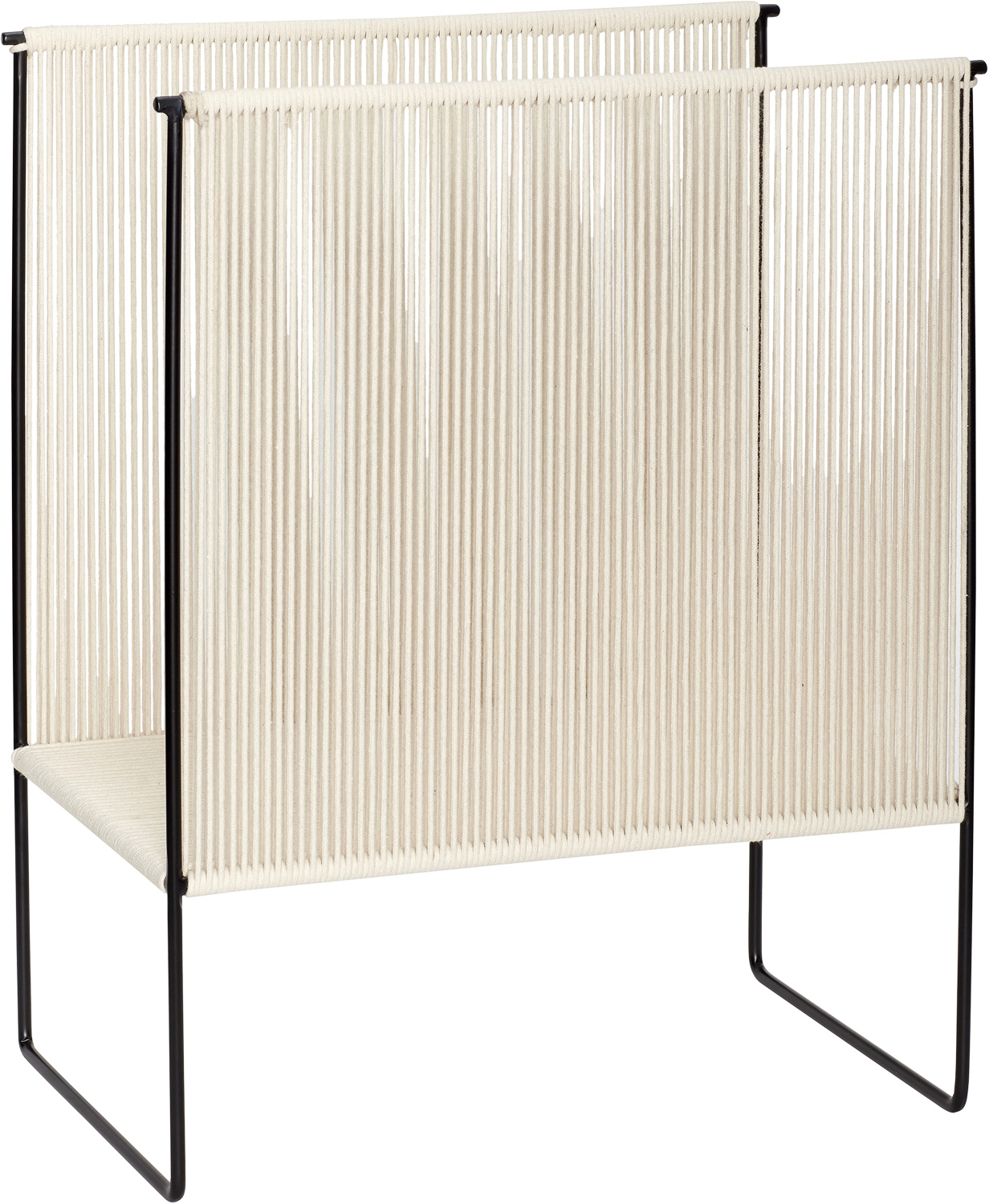 String Magazine Holder Black/white