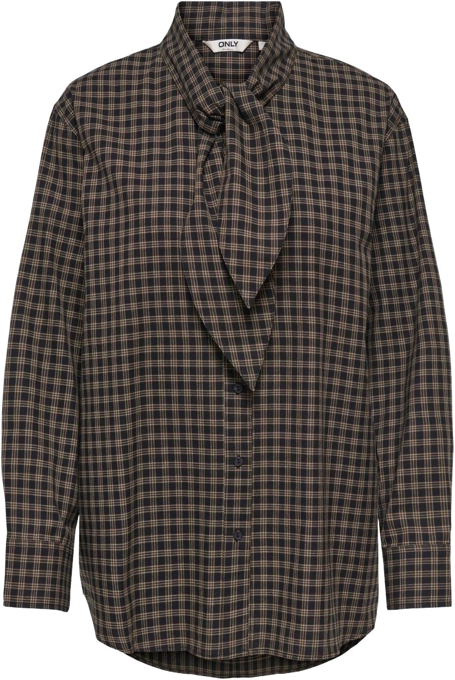 Onlmaylin L/S Scarf Check Shirt WVN