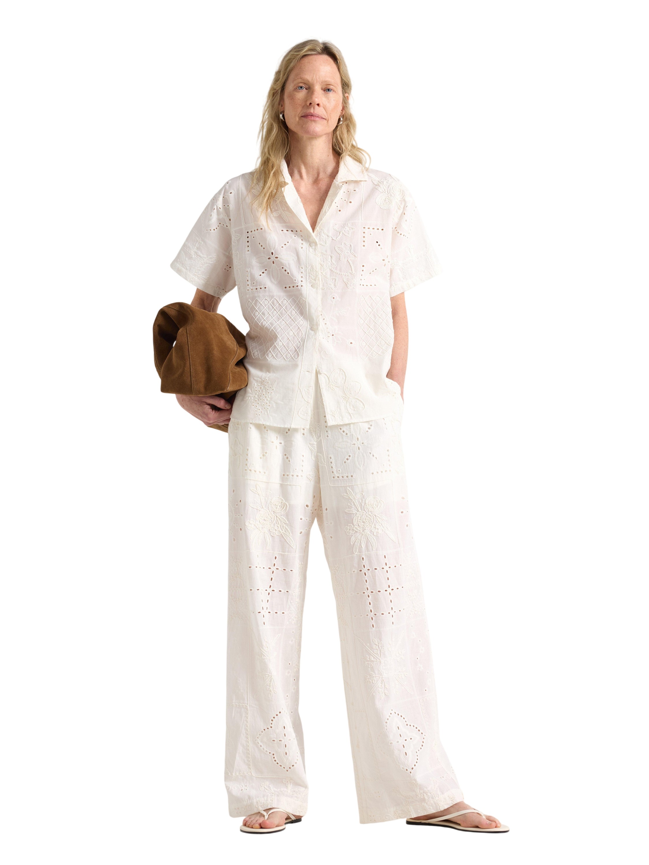 Wideleg Trousers in a Lightweight