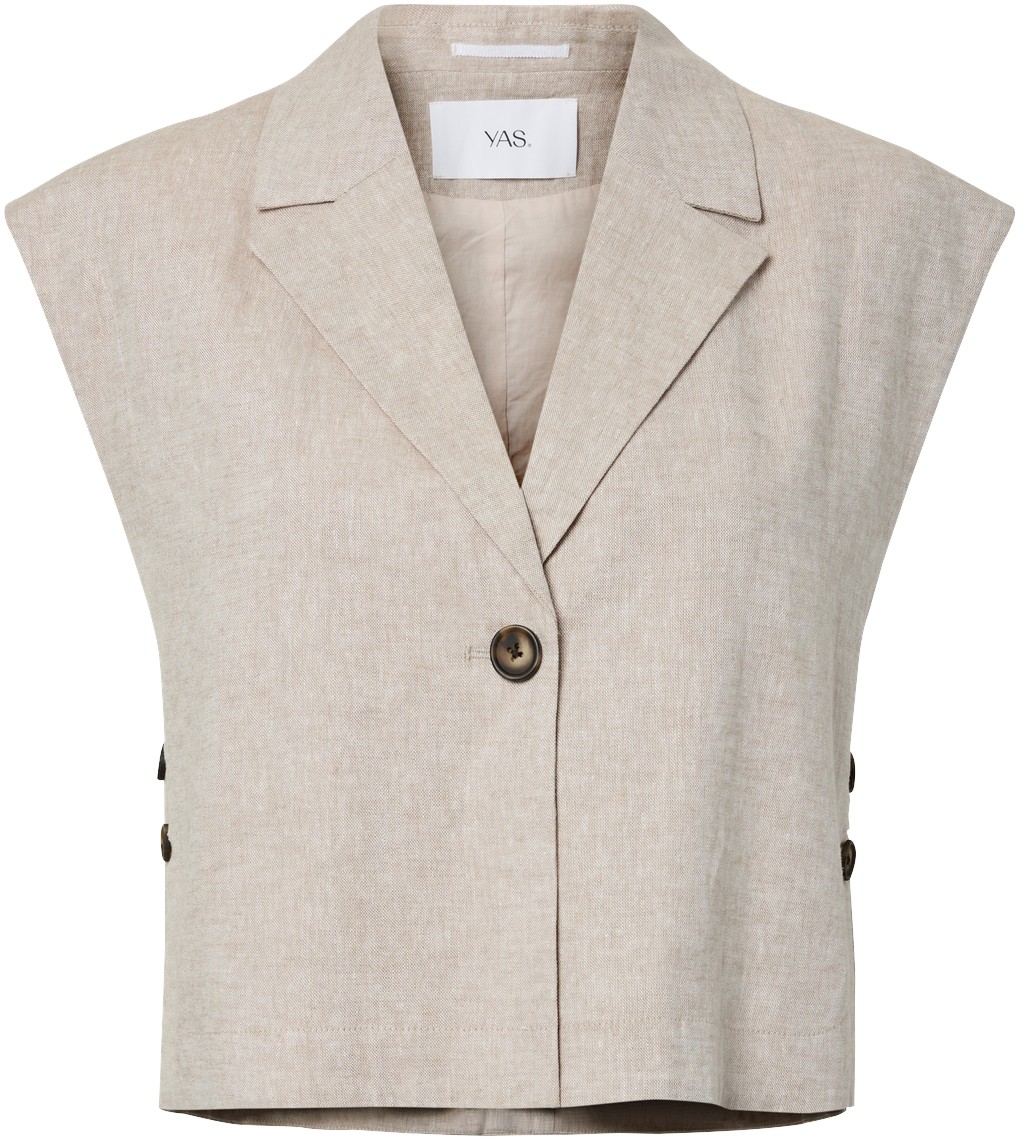 Yasusuma Short Linen Blend Waistcoa