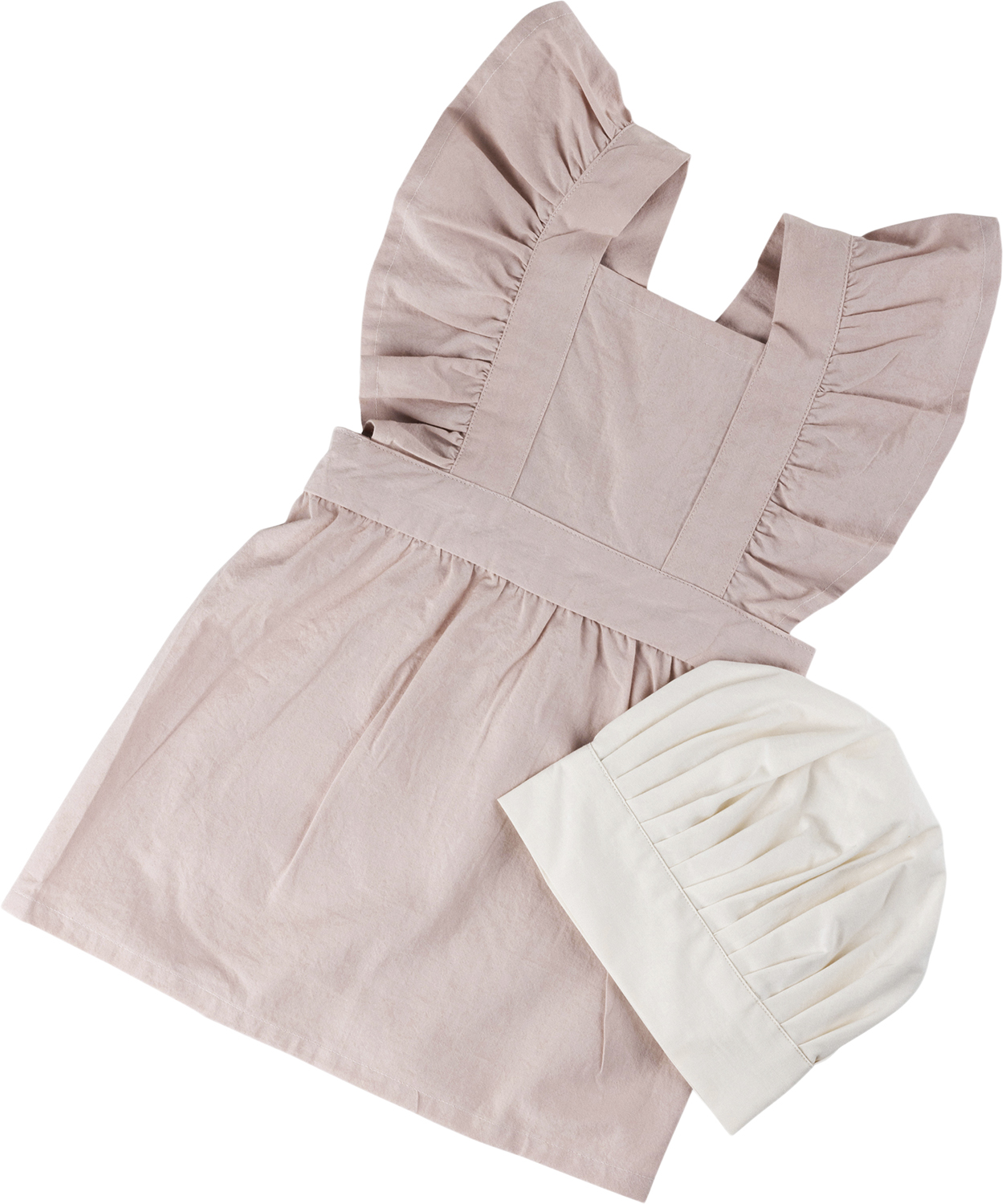 Brneforklde M/kokkehue, Dusty Pink/classic White