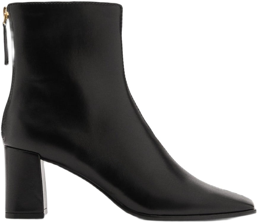 Block Ankle Boots With Square toe