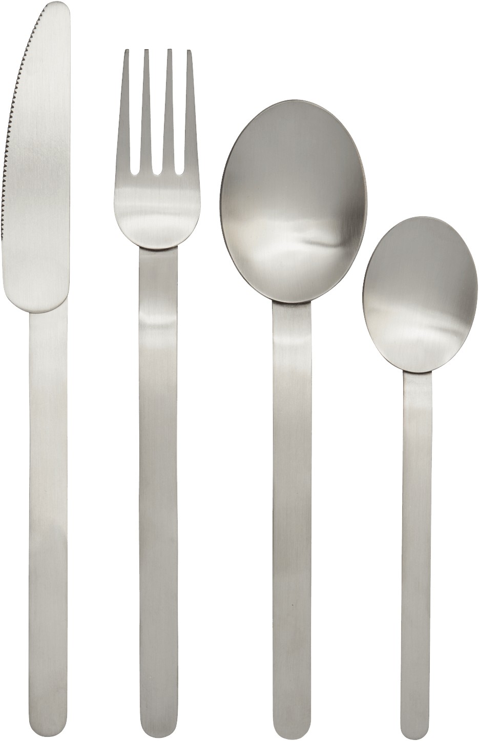 Stelo Cutlery Set of 4 - Brushed Stainless Steel