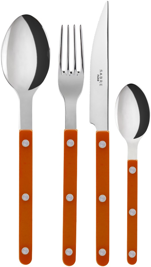 Bistrot Solid / 4 Pieces Cutlery set / Orange