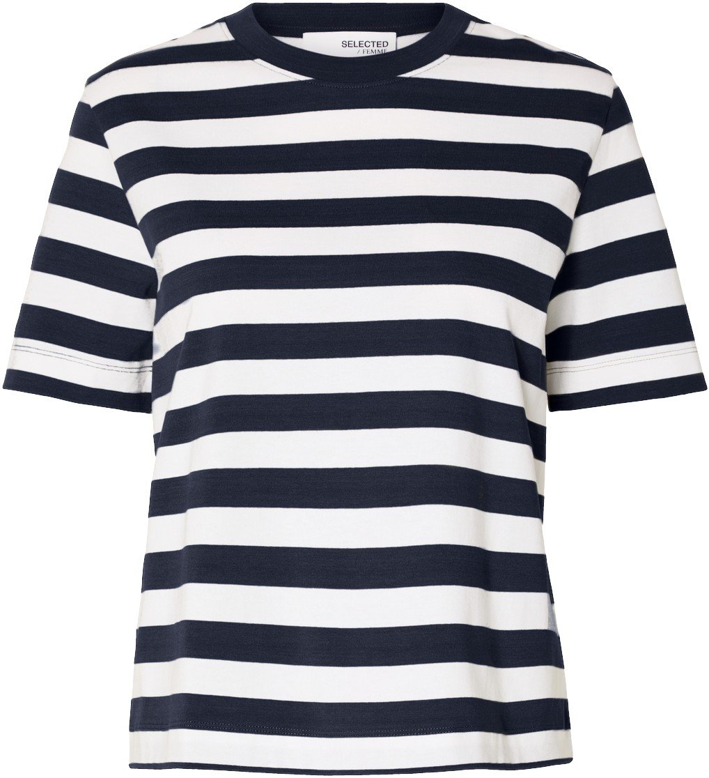 Slwessential SS Striped Boxy TEE NO