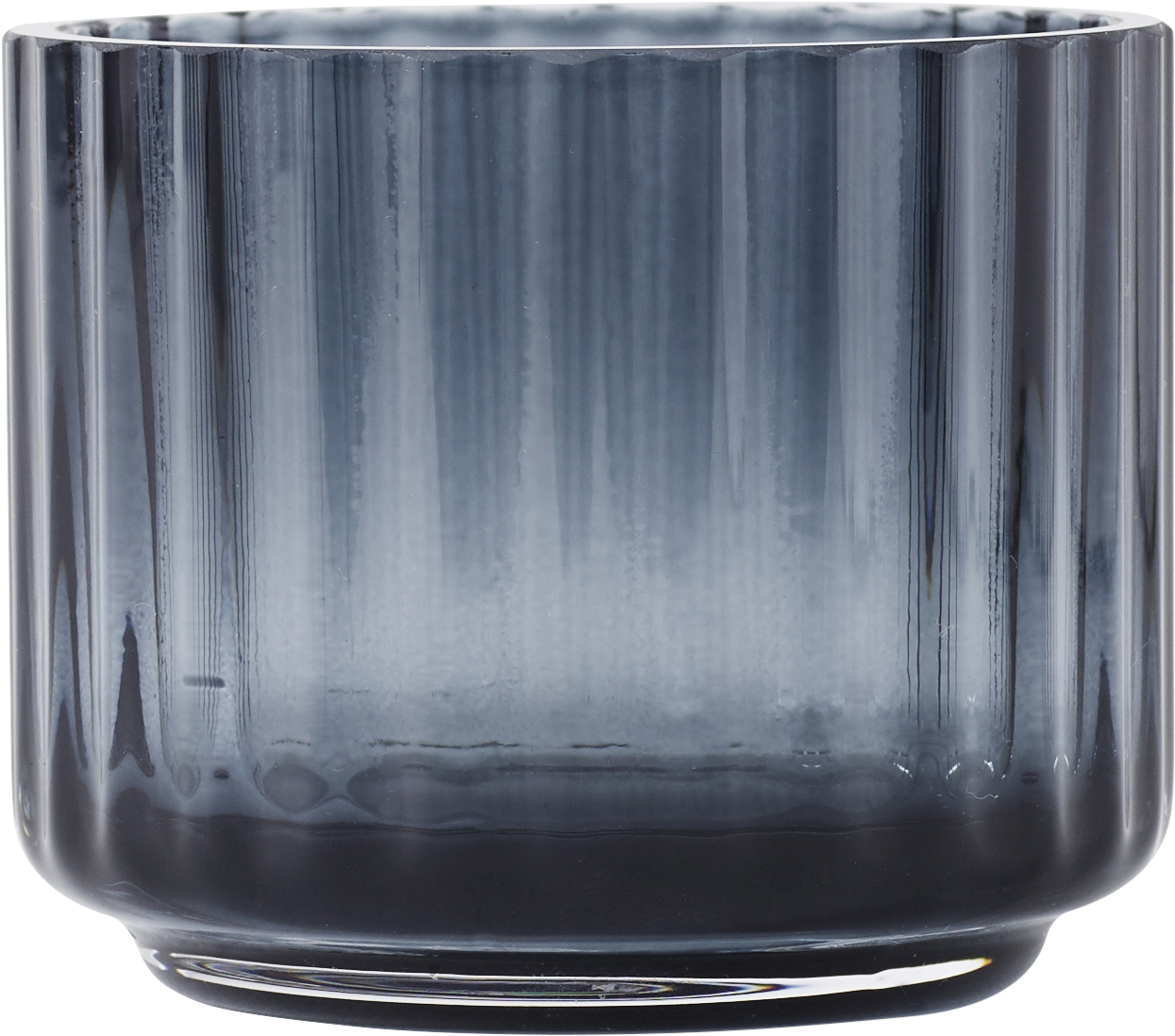 Lyngby Tealight Holder Glas blå