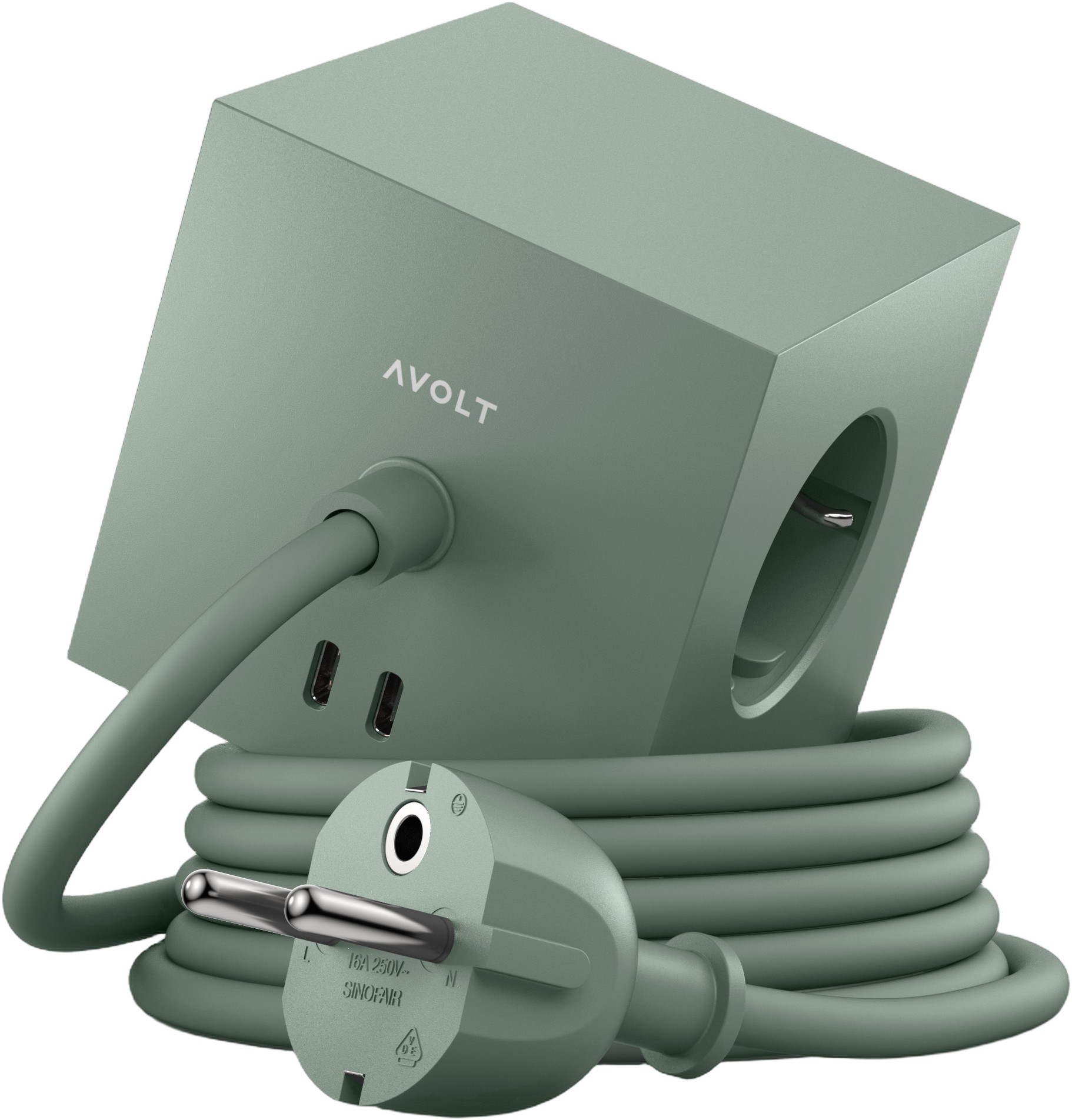 Square 1 Usb-c – 1,8m F EU – Oak Green