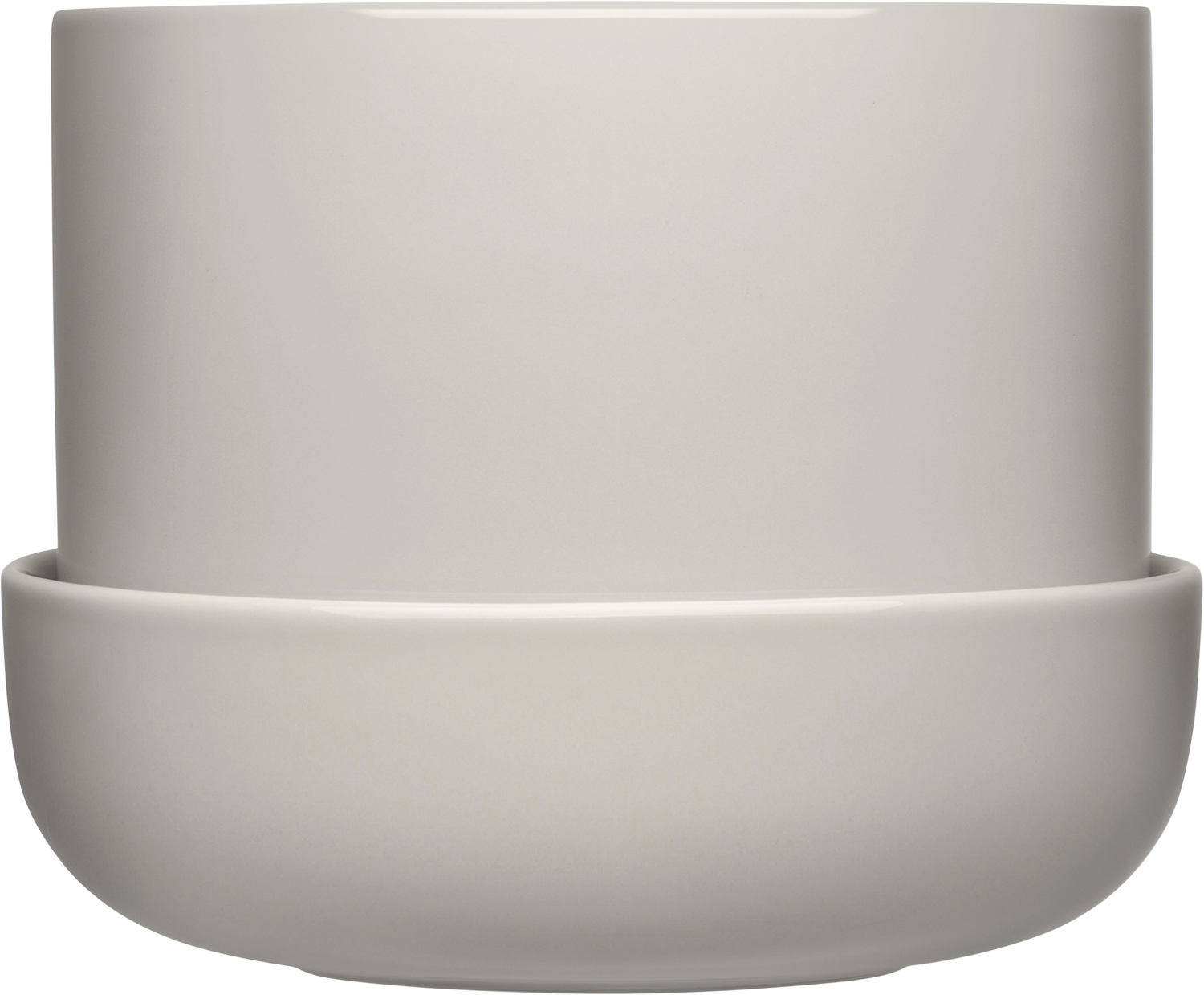 Nappula Urtepotte med Underskål 170x130 Lysegrå