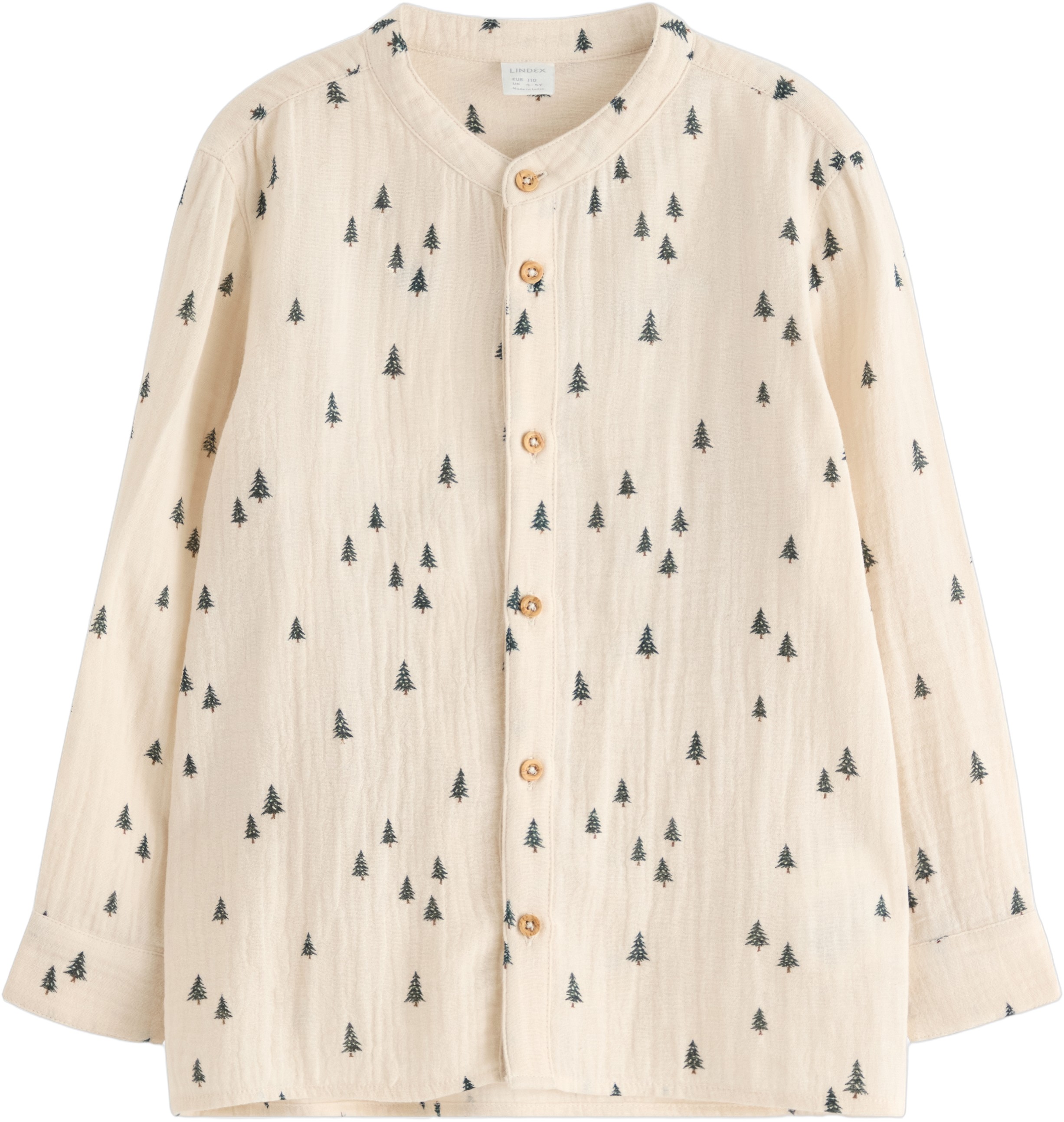 Langærmet Skjorte i Vævet Bomuld me