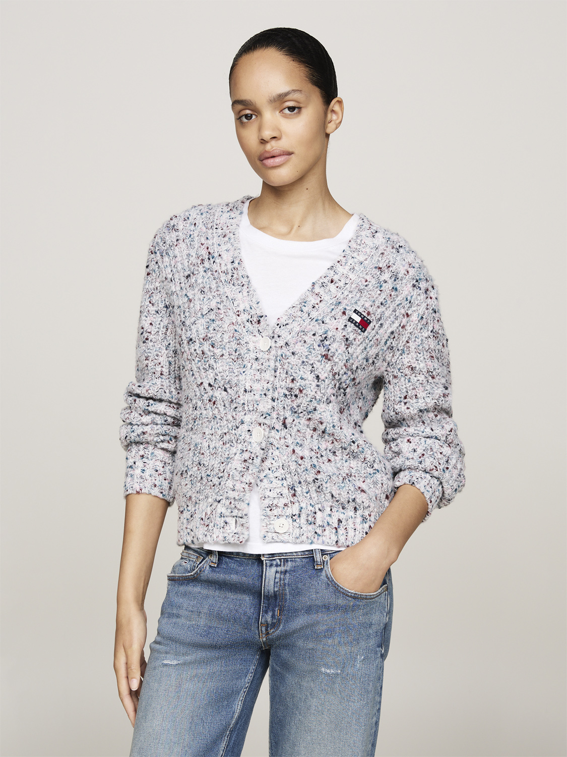 Tjw Marled Yarn Cardigan