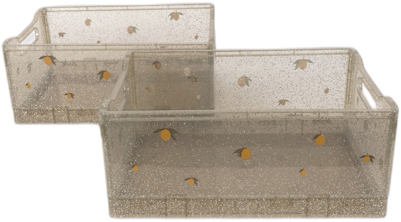 2 Pack Glitter Storage BOX