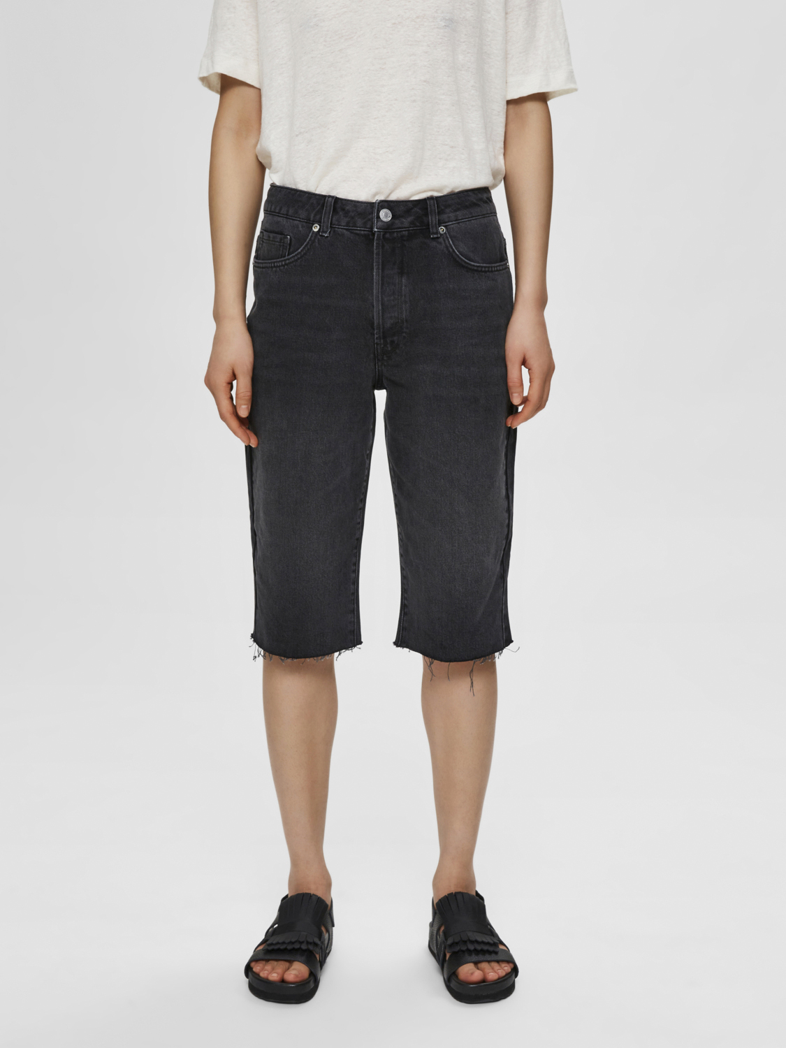 Slflou Slim Grey Stone Shorts