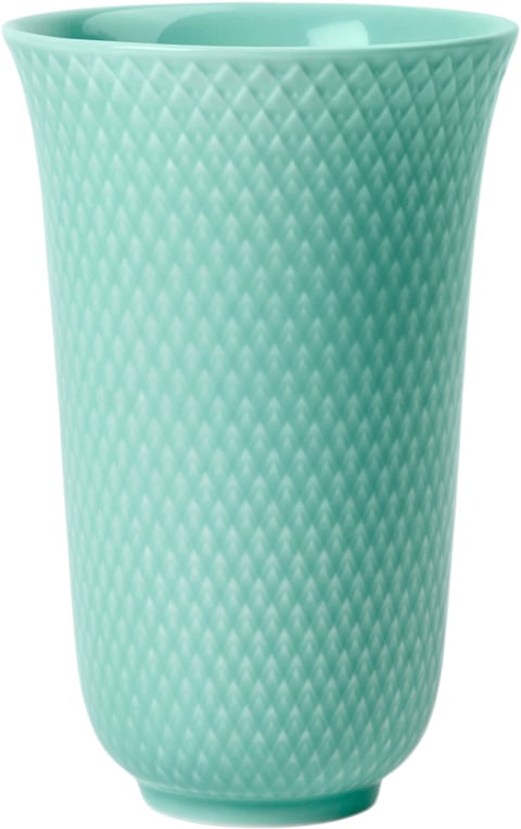 Rhombe Color Vase H15 Aqua Porcelæn