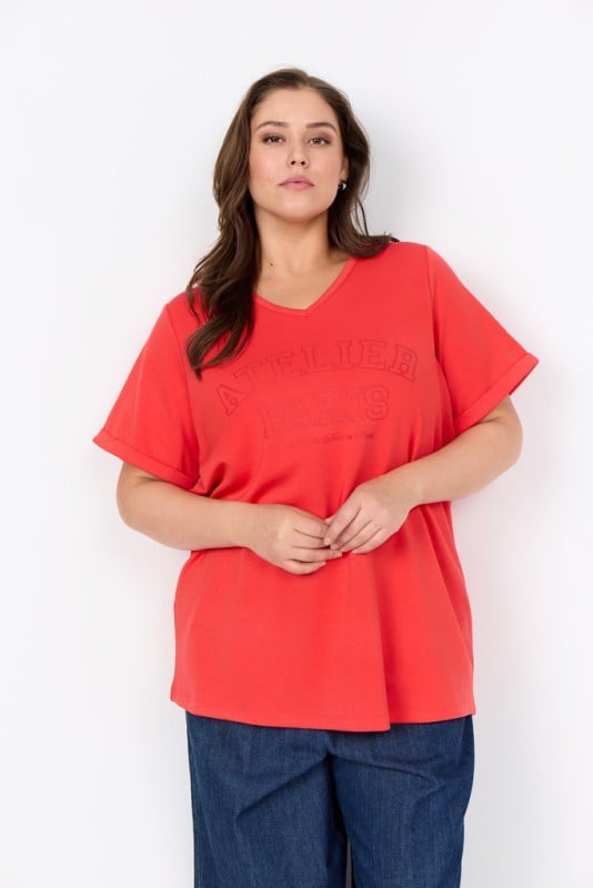 Curvy Wasabina 98 T-shirt RÃ¸d