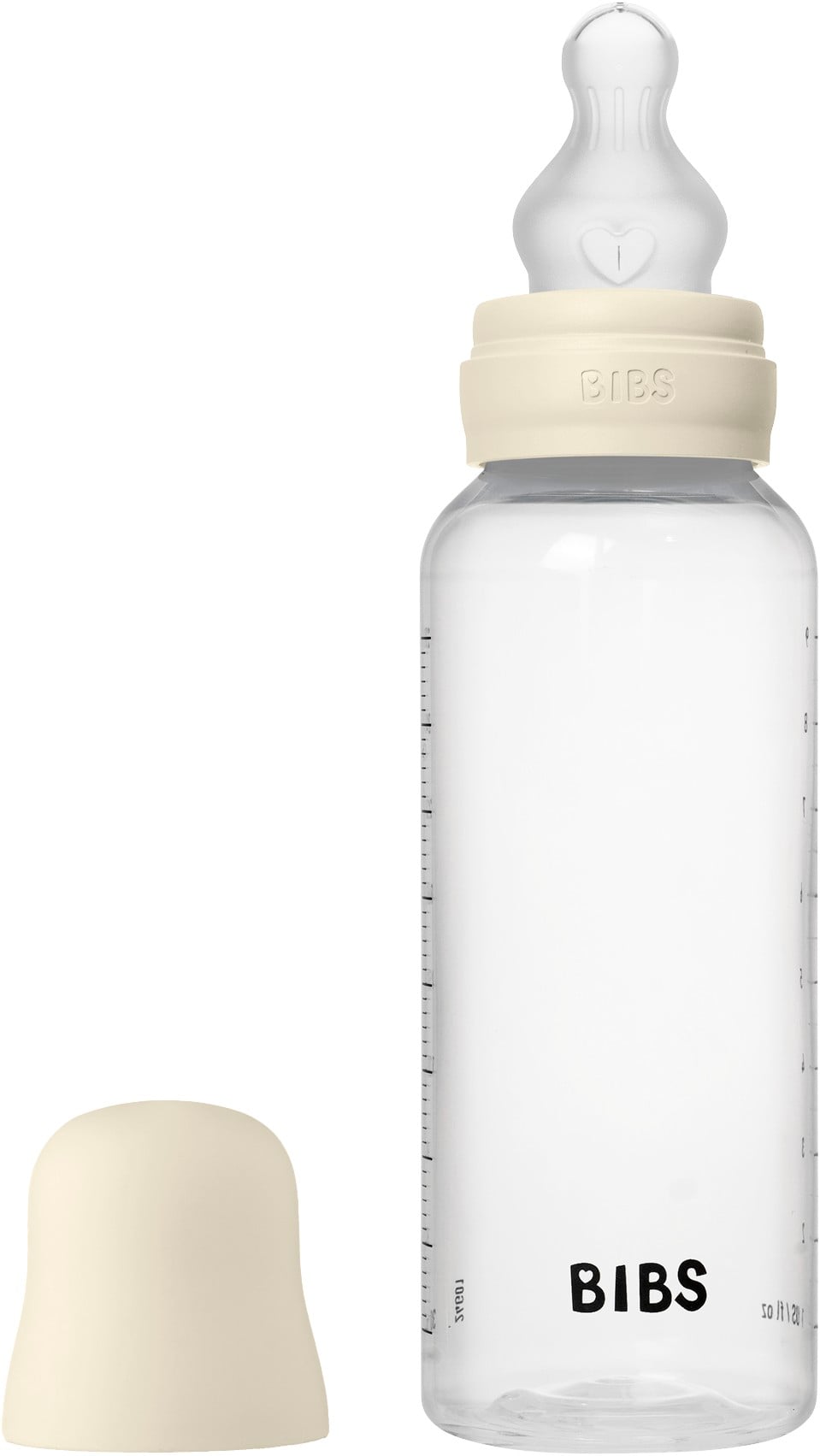 Bibs Baby Bottle Round Silicone 1 Pack 270 ml Medium Flow Iv