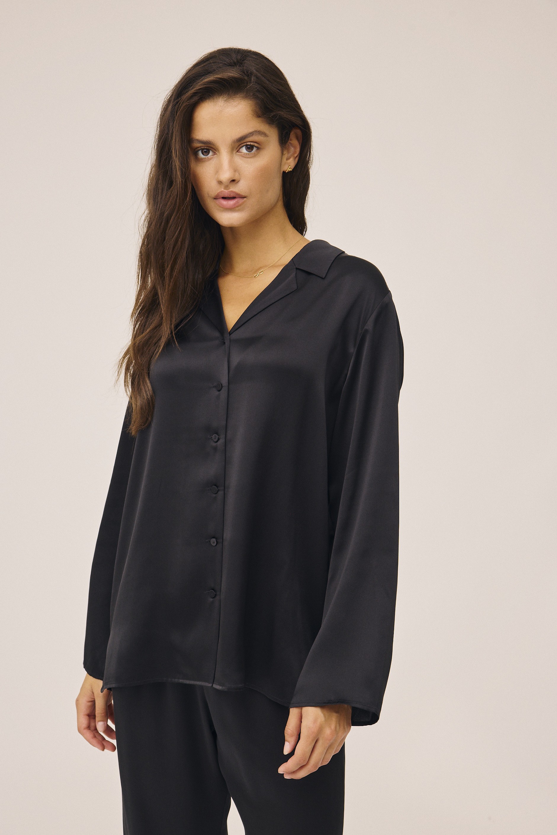 Moon 1 G Pyjamas Shirt, 100% Silk
