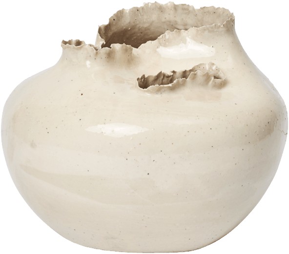 Tereo Round Vase H18 - Off-white