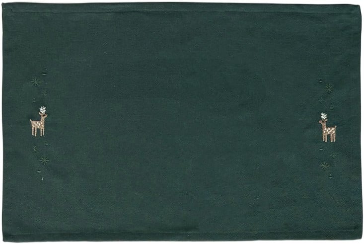 Christmas Fable Dækkeserviet Rensdyr 49x32 cm Grøn
