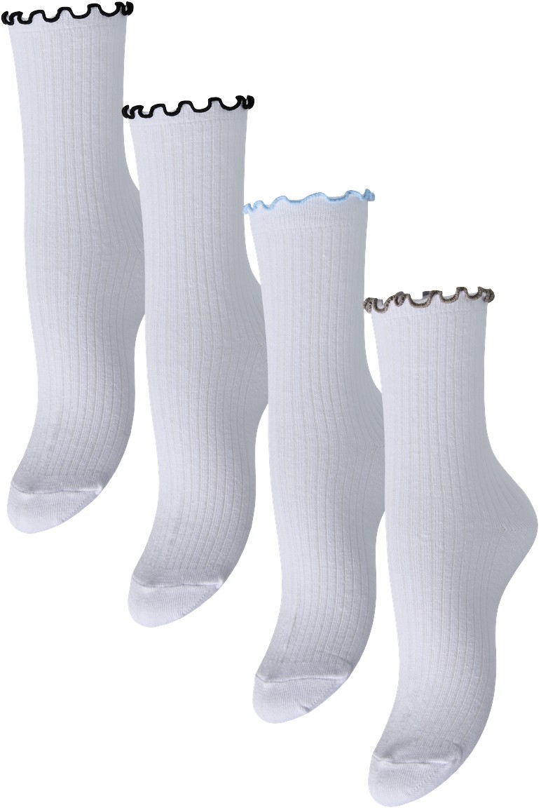 Pcafia Contrast Frill 4 Pack Socks