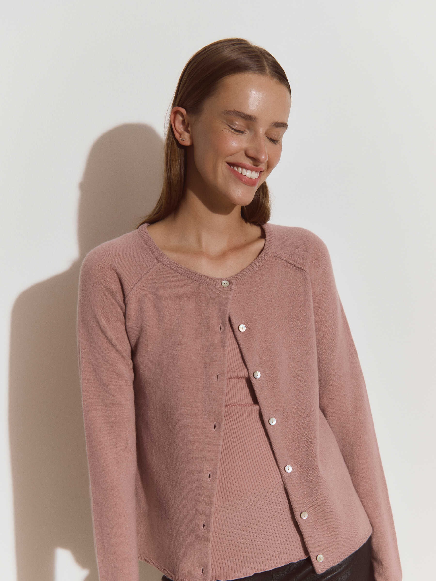 Rwlaica LS Oneck Raglan Cardigan