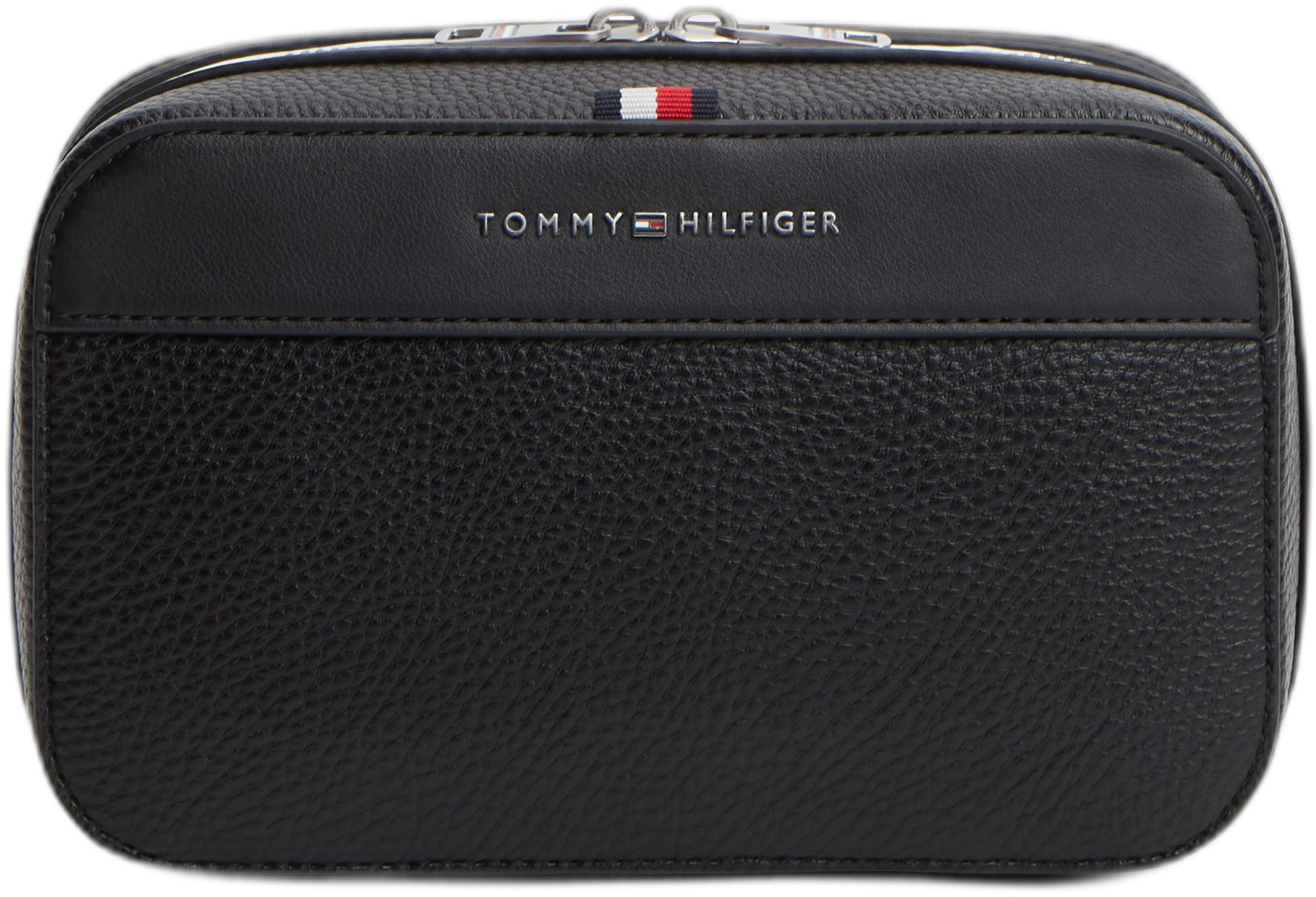 Metal Logo Pebble Grain Washbag