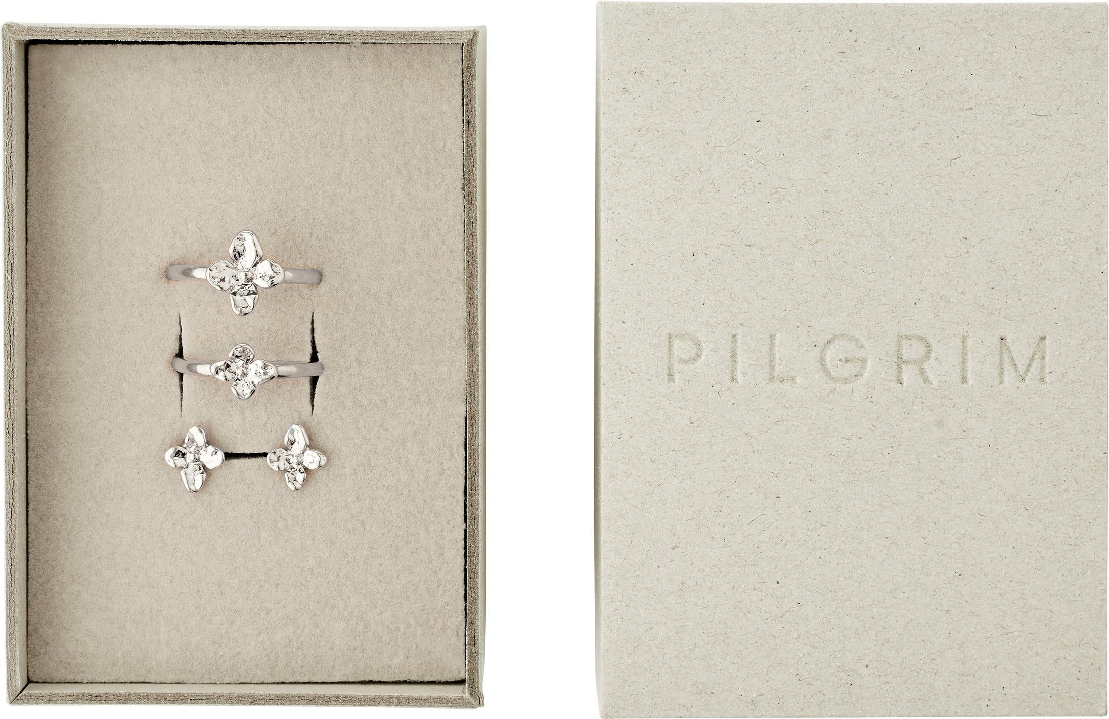 Sanine Gift set, Rings & Earstuds, Silverplated