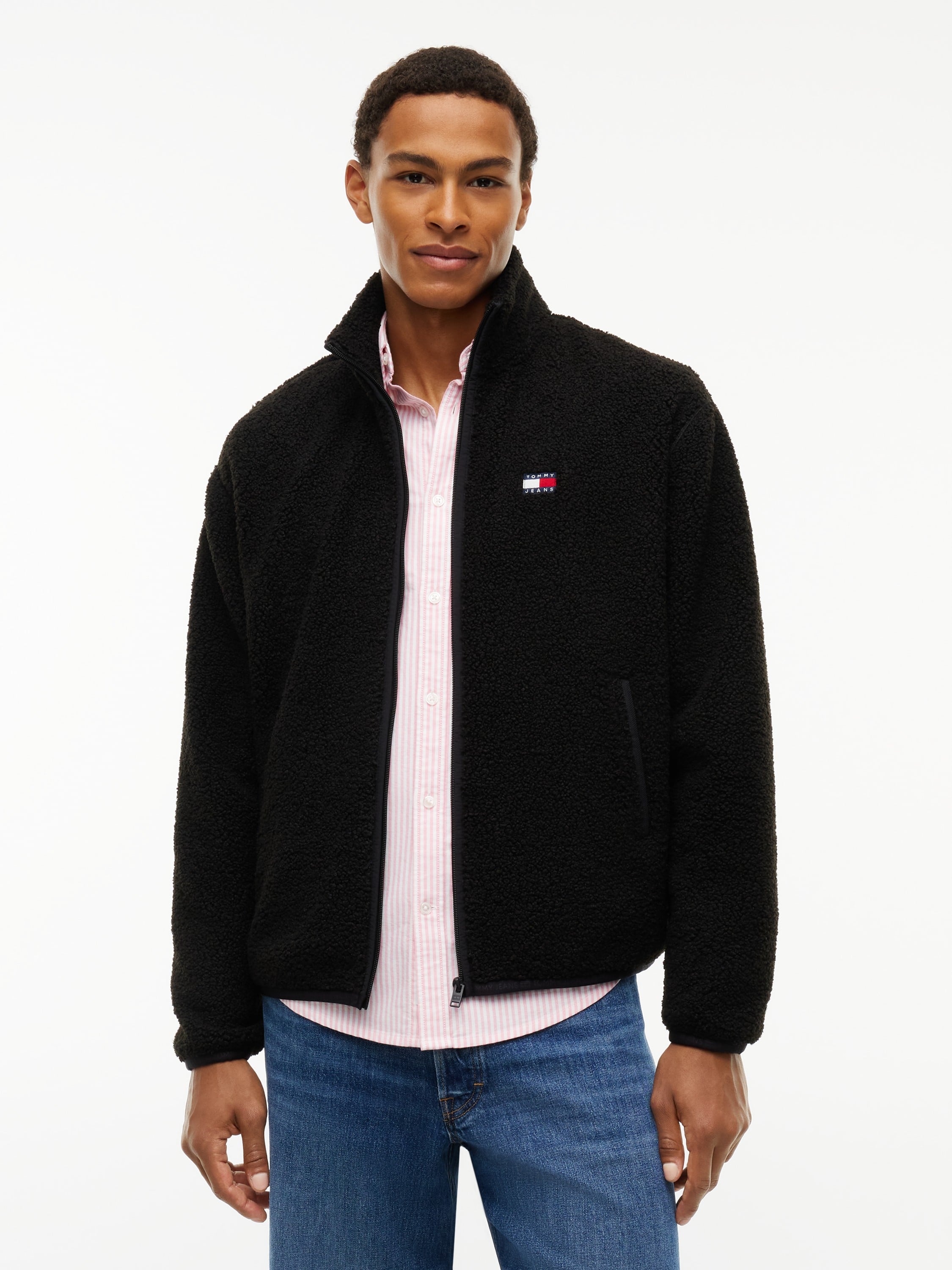 Badge Teddy Relaxed Zipthru Sweatshirt