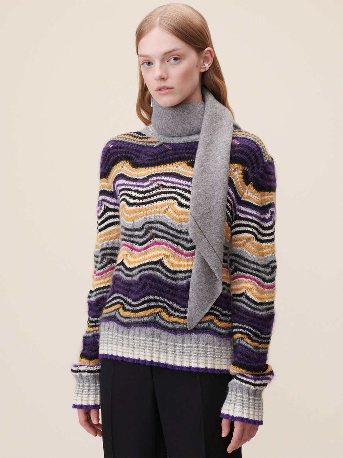 Triangle Solid Logo M 100% Cashmere