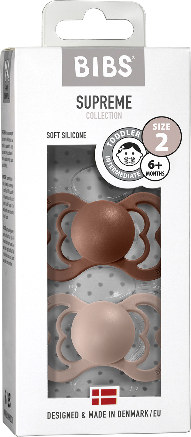 Bibs Supreme 2 Pack Silicone Woodchuck/blush