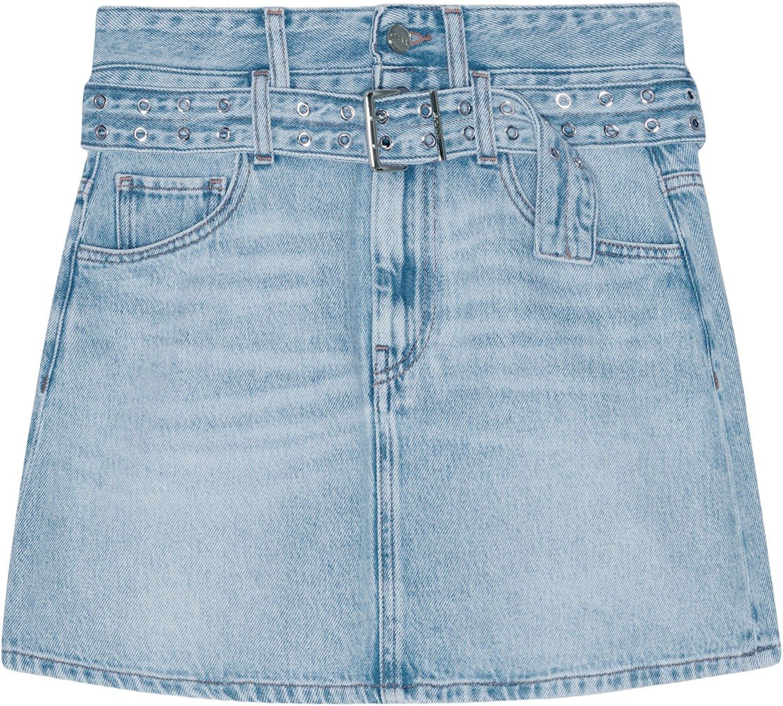 Soft Rigid Denim Mini Skirt
