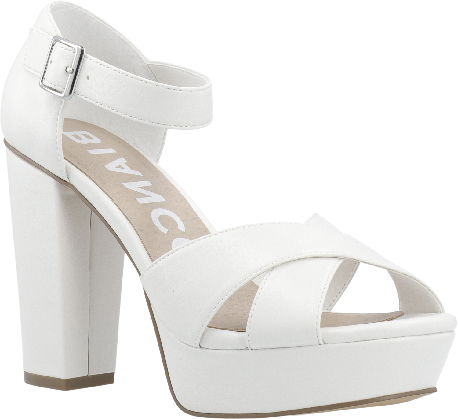 Biacarly Plateau Sandal PU Fra Bianco på tilbud til 419.99