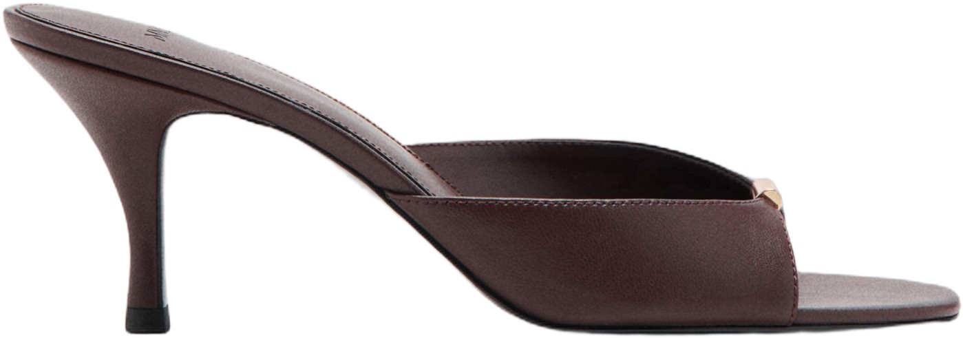 Heeled Sandals With Metallic Detail